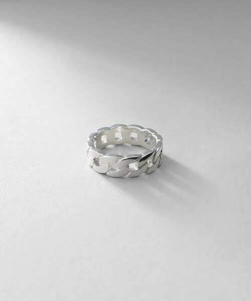COCOSHNIK ONKITSCH / ココシュニックオンキッチュ リング | シルバー フラットカーブチェーンモチーフリング（シルバー(600)）