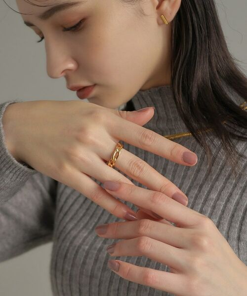 COCOSHNIK ONKITSCH / ココシュニックオンキッチュ リング | シルバー ロングカーブチェーンモチーフリング GP | 詳細7