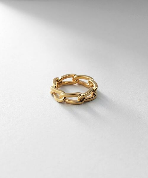 COCOSHNIK ONKITSCH / ココシュニックオンキッチュ リング | シルバー ロングカーブチェーンモチーフリング GP（ゴールド(600)）