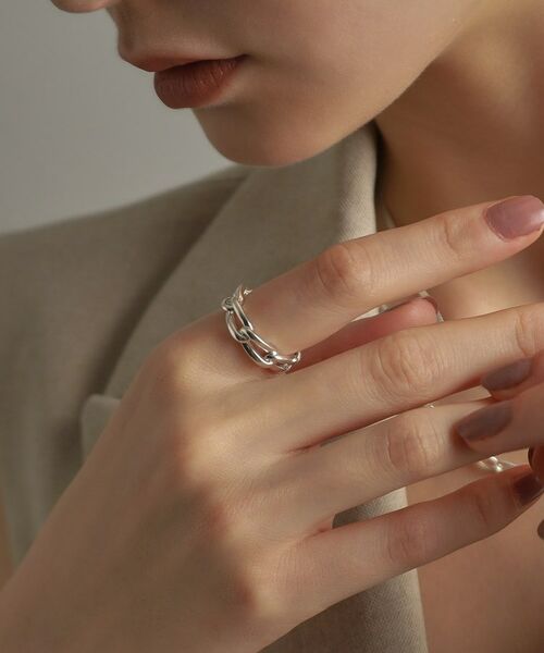 COCOSHNIK ONKITSCH / ココシュニックオンキッチュ リング | シルバー ロングカーブチェーンモチーフリング | 詳細11