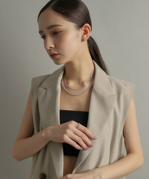 COCOSHNIK ONKITSCH / ココシュニックオンキッチュ リング | シルバー ロングカーブチェーンモチーフリング | 詳細8