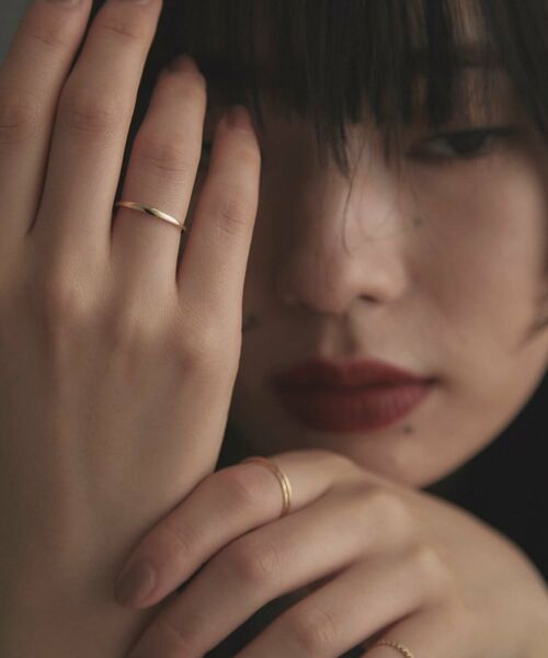COCOSHNIK ONKITSCH / ココシュニックオンキッチュ リング | K10スキニーリング マーキスシグネット | 詳細10