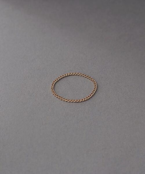 COCOSHNIK ONKITSCH / ココシュニックオンキッチュ リング | K10スキニーリング カーブチェーン | 詳細1