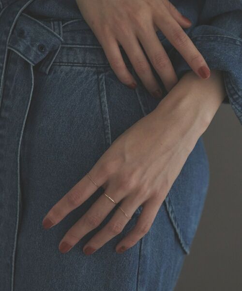 COCOSHNIK ONKITSCH / ココシュニックオンキッチュ リング | K10スキニーリング カーブチェーン | 詳細11