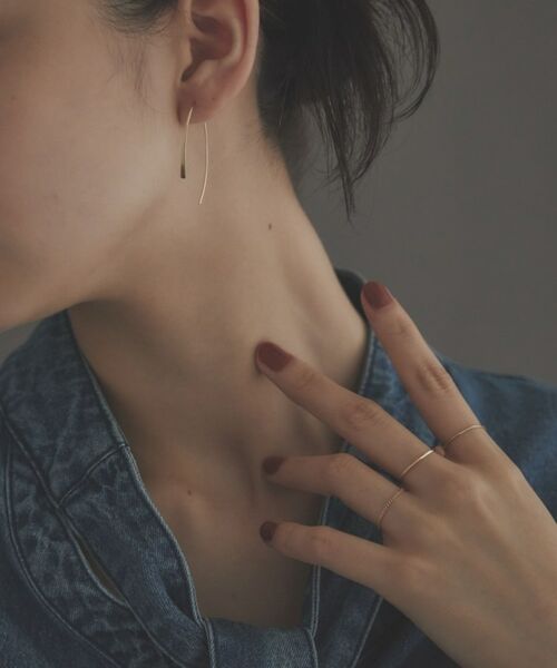 COCOSHNIK ONKITSCH / ココシュニックオンキッチュ リング | K10スキニーリング カーブチェーン | 詳細13