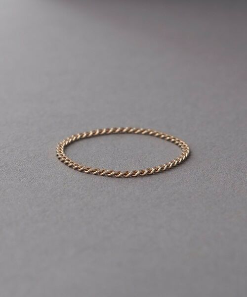 COCOSHNIK ONKITSCH / ココシュニックオンキッチュ リング | K10スキニーリング カーブチェーン | 詳細2