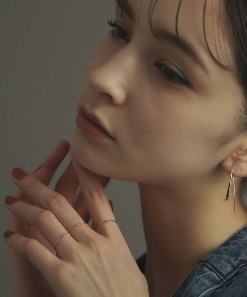 COCOSHNIK ONKITSCH / ココシュニックオンキッチュ リング | K10スキニーリング カーブチェーン | 詳細7