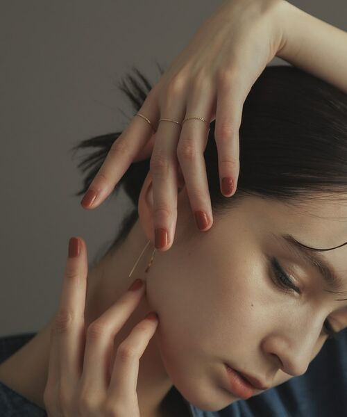 COCOSHNIK ONKITSCH / ココシュニックオンキッチュ リング | K10スキニーリング カーブチェーン | 詳細8