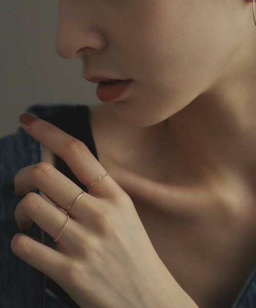 COCOSHNIK ONKITSCH / ココシュニックオンキッチュ リング | K10スキニーリング フラッシュケーブル | 詳細8