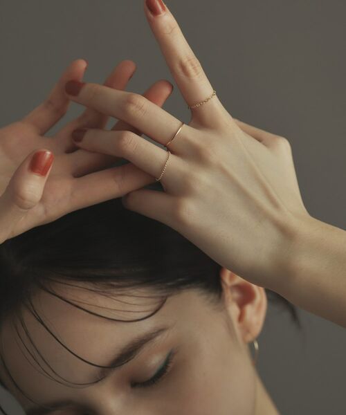 COCOSHNIK ONKITSCH / ココシュニックオンキッチュ リング | K10スキニーリング フラッシュケーブル | 詳細9