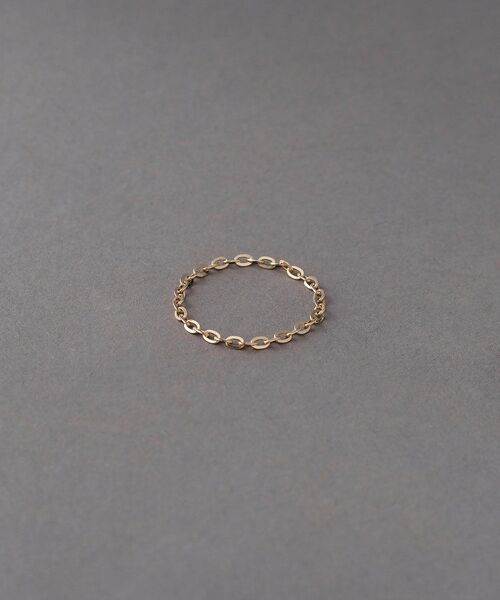 COCOSHNIK ONKITSCH / ココシュニックオンキッチュ リング | K10スキニーリング フラッシュケーブル（イエローゴールド(100)）