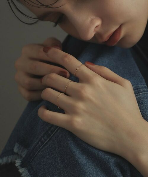 COCOSHNIK ONKITSCH / ココシュニックオンキッチュ リング | K10スキニーリング カットボール | 詳細10