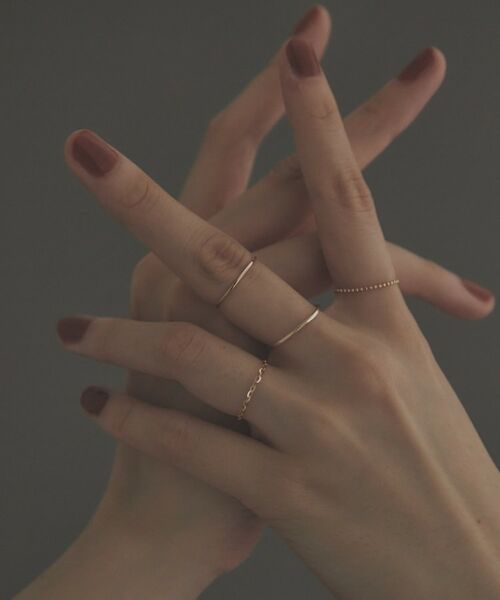 COCOSHNIK ONKITSCH / ココシュニックオンキッチュ リング | K10スキニーリング カットボール | 詳細14