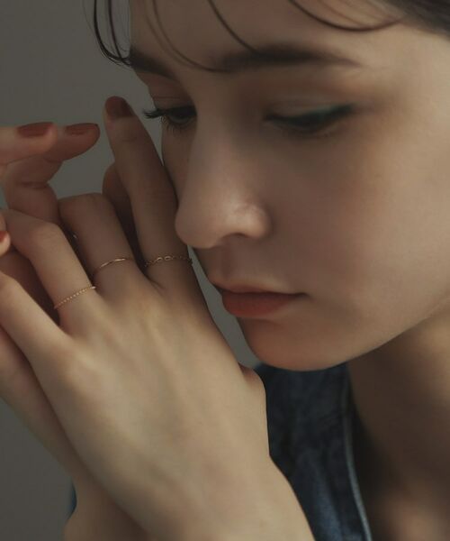 COCOSHNIK ONKITSCH / ココシュニックオンキッチュ リング | K10スキニーリング カットボール | 詳細7