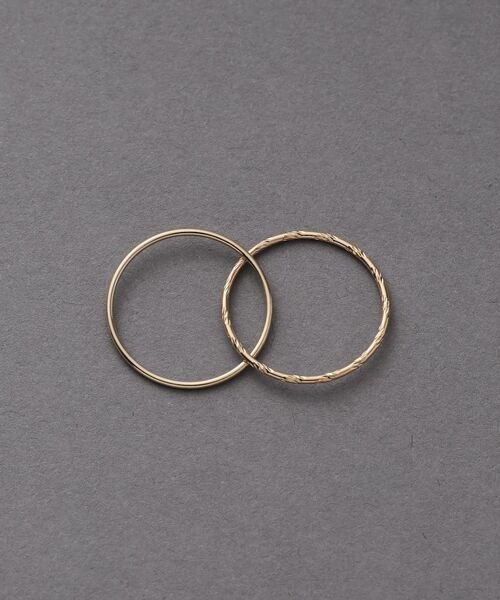 COCOSHNIK ONKITSCH / ココシュニックオンキッチュ リング | K10スキニーリング カット×プレーン | 詳細4