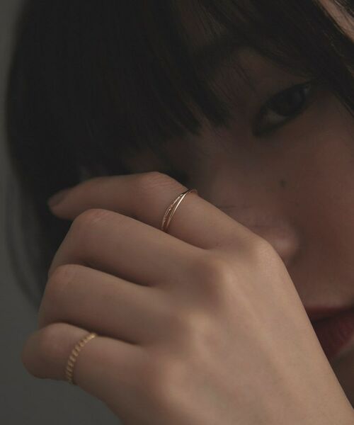 COCOSHNIK ONKITSCH / ココシュニックオンキッチュ リング | K10スキニーリング カット×プレーン | 詳細9