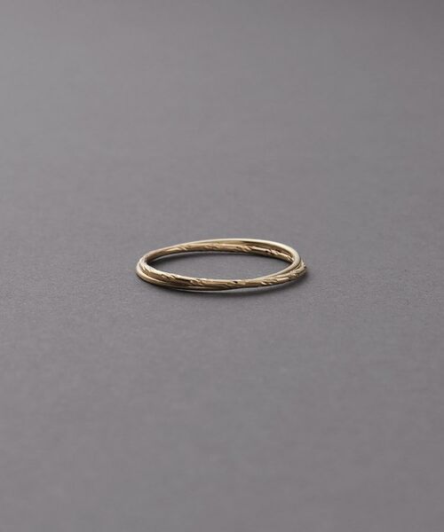 COCOSHNIK ONKITSCH / ココシュニックオンキッチュ リング | K10スキニーリング カット×プレーン（イエローゴールド(100)）