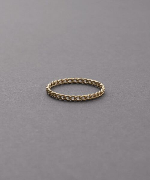 COCOSHNIK ONKITSCH / ココシュニックオンキッチュ リング | K10スキニーリング カーブチェーンモチーフ | 詳細1