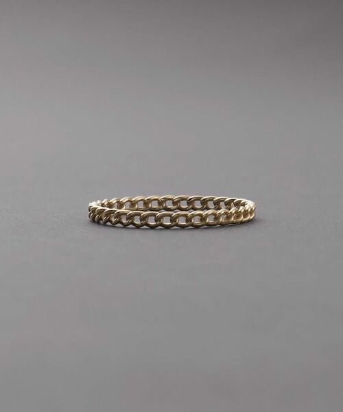 COCOSHNIK ONKITSCH / ココシュニックオンキッチュ リング | K10スキニーリング カーブチェーンモチーフ | 詳細2