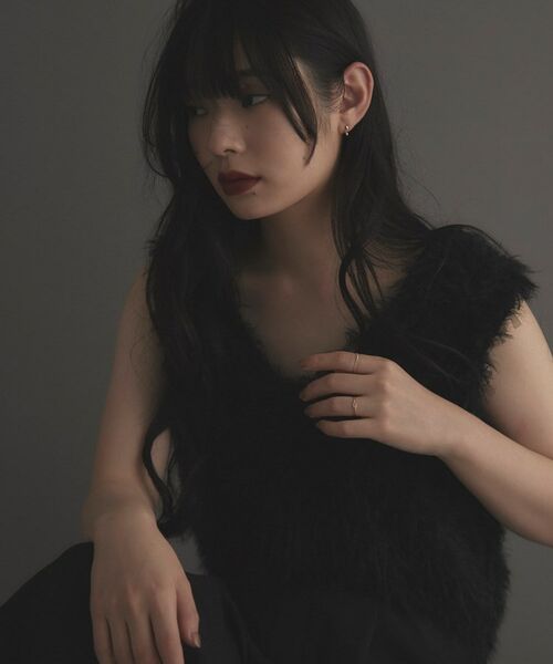 COCOSHNIK ONKITSCH / ココシュニックオンキッチュ リング | K10スキニーリング カーブチェーンモチーフ | 詳細5