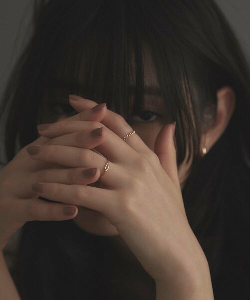 COCOSHNIK ONKITSCH / ココシュニックオンキッチュ リング | K10スキニーリング カーブチェーンモチーフ | 詳細8