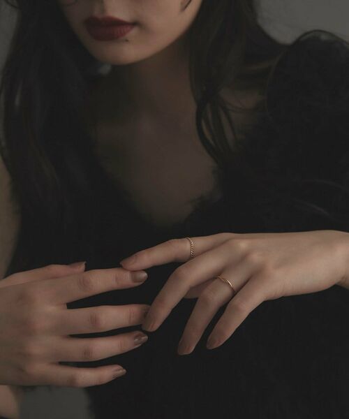 COCOSHNIK ONKITSCH / ココシュニックオンキッチュ リング | K10スキニーリング デュアルフック | 詳細6