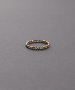 COCOSHNIK ONKITSCH / ココシュニックオンキッチュ リング | K10スキニーピンキーリング カーブチェーンモチーフ