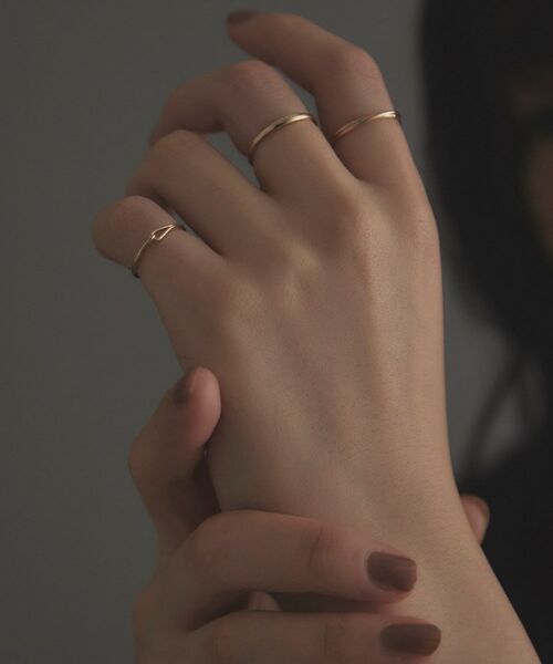 COCOSHNIK ONKITSCH / ココシュニックオンキッチュ リング | K10スキニーピンキーリング デュアルフック | 詳細8