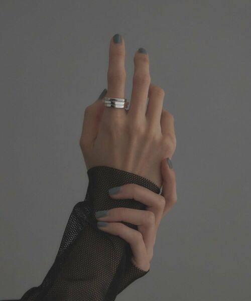 COCOSHNIK ONKITSCH / ココシュニックオンキッチュ リング | シルバー【サステナブル】ジオメトリックスタックリング | 詳細10