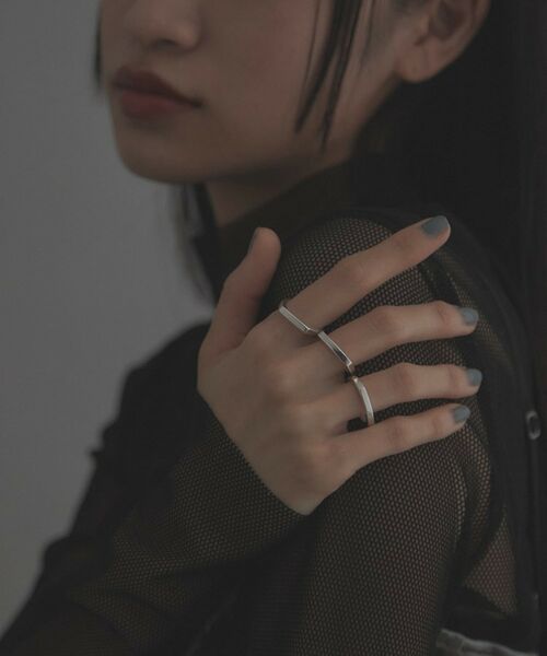COCOSHNIK ONKITSCH / ココシュニックオンキッチュ リング | シルバー【サステナブル】ジオメトリックスタックリング | 詳細12
