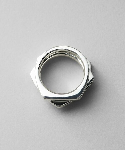 COCOSHNIK ONKITSCH / ココシュニックオンキッチュ リング | シルバー【サステナブル】ジオメトリックスタックリング | 詳細3
