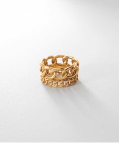 COCOSHNIK ONKITSCH / ココシュニックオンキッチュ リング | シルバー ダブルカーブチェーンモチーフリング GP