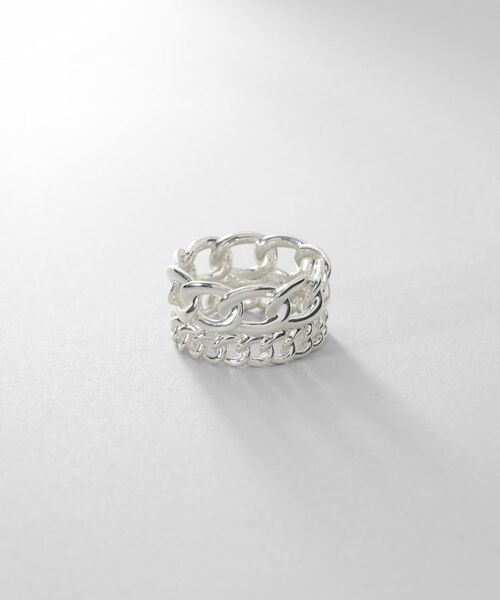 COCOSHNIK ONKITSCH / ココシュニックオンキッチュ リング | シルバー ダブルカーブチェーンモチーフリング（シルバー(600)）