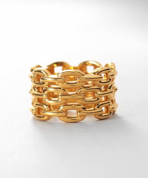 COCOSHNIK ONKITSCH / ココシュニックオンキッチュ リング | シルバー トリプルPCチェーンモチーフリング GP | 詳細2