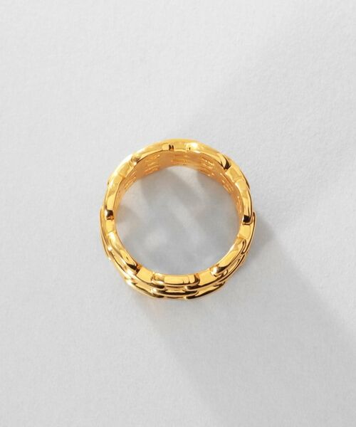 COCOSHNIK ONKITSCH / ココシュニックオンキッチュ リング | シルバー トリプルPCチェーンモチーフリング GP | 詳細3