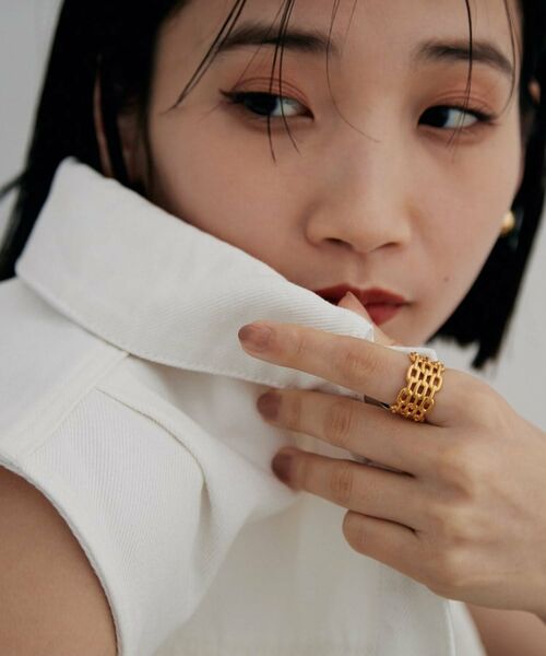 COCOSHNIK ONKITSCH / ココシュニックオンキッチュ リング | シルバー トリプルPCチェーンモチーフリング GP | 詳細6