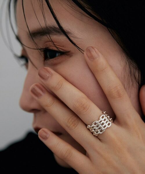 COCOSHNIK ONKITSCH / ココシュニックオンキッチュ リング | シルバー トリプルPCチェーンモチーフリング | 詳細7