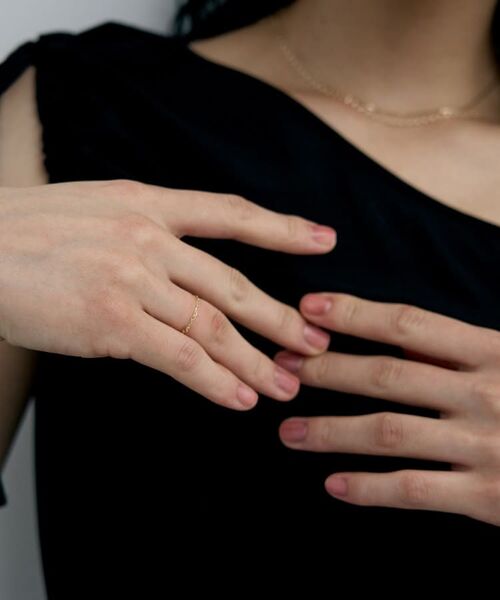 COCOSHNIK ONKITSCH / ココシュニックオンキッチュ リング | K10スキニーリング スクリューチェーン | 詳細7