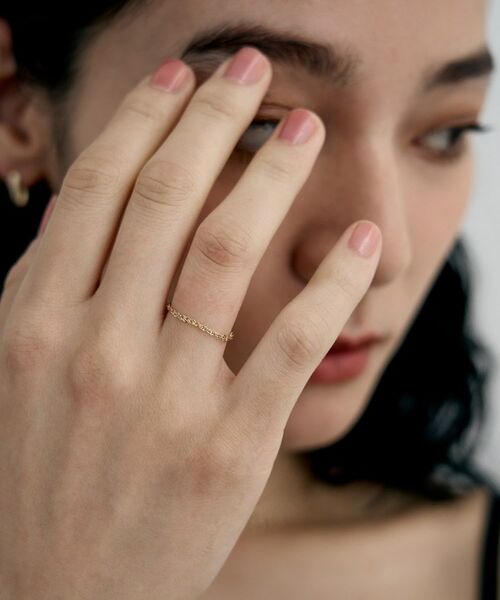 COCOSHNIK ONKITSCH / ココシュニックオンキッチュ リング | K10スキニーリング スクリューチェーン | 詳細8