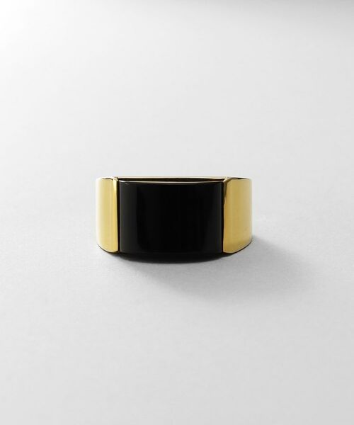 COCOSHNIK ONKITSCH / ココシュニックオンキッチュ リング | シルバー オニキス バフトップカットリング GP | 詳細2