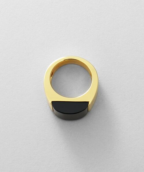 COCOSHNIK ONKITSCH / ココシュニックオンキッチュ リング | シルバー オニキス バフトップカットリング GP | 詳細4