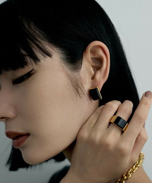 COCOSHNIK ONKITSCH / ココシュニックオンキッチュ リング | シルバー オニキス バフトップカットリング GP | 詳細7