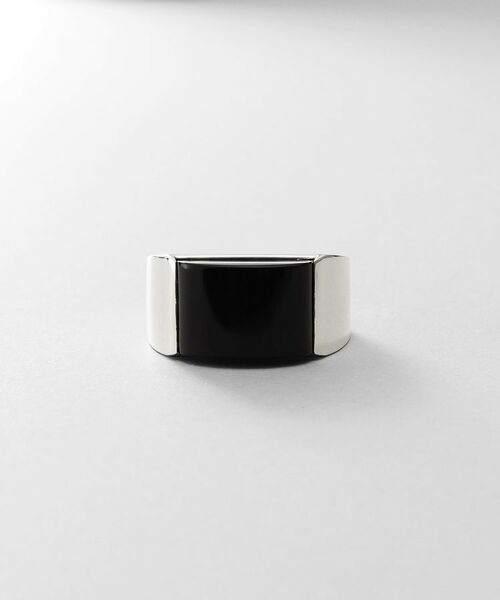 COCOSHNIK ONKITSCH / ココシュニックオンキッチュ リング | シルバー オニキス バフトップカットリング | 詳細2
