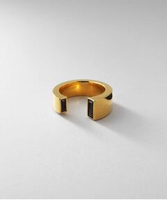 COCOSHNIK ONKITSCH / ココシュニックオンキッチュ リング | シルバー オニキス バケットカットオープンリング GP