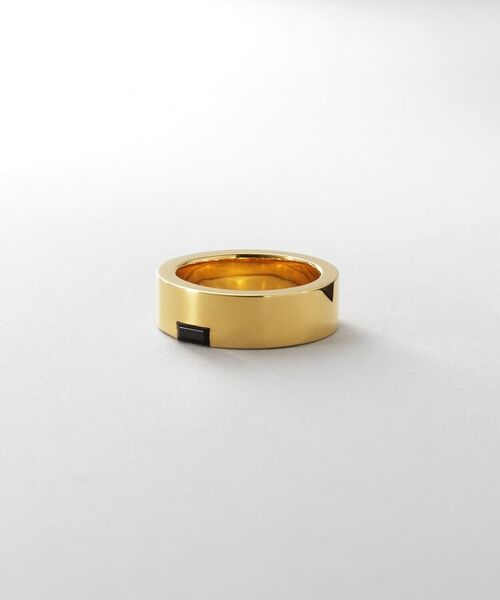 COCOSHNIK ONKITSCH / ココシュニックオンキッチュ リング | シルバー オニキス バケットカットフラットリング GP | 詳細1