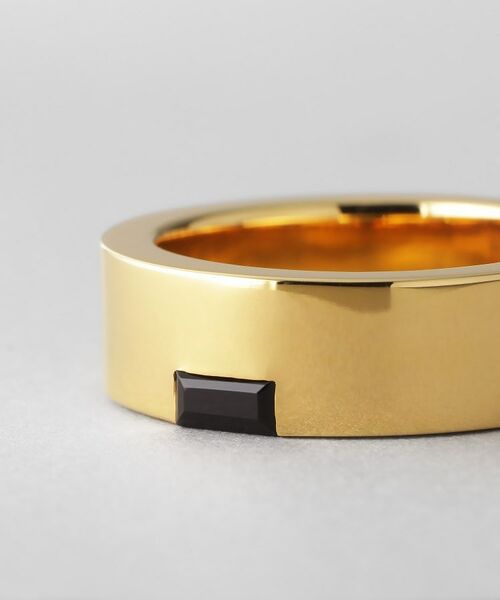 COCOSHNIK ONKITSCH / ココシュニックオンキッチュ リング | シルバー オニキス バケットカットフラットリング GP | 詳細4