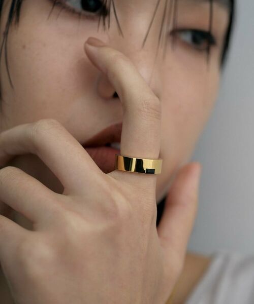 COCOSHNIK ONKITSCH / ココシュニックオンキッチュ リング | シルバー オニキス バケットカットフラットリング GP | 詳細8