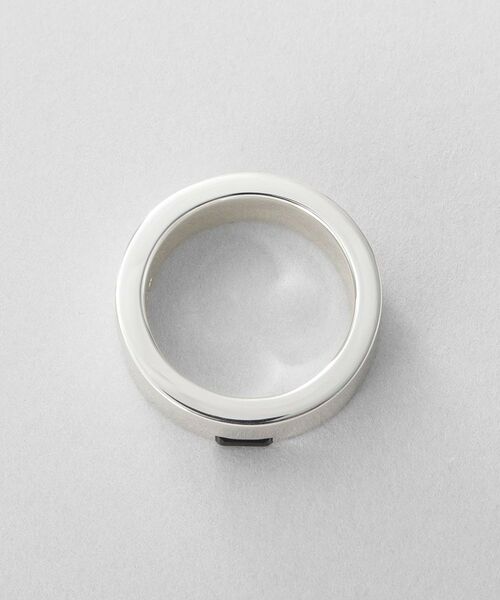 COCOSHNIK ONKITSCH / ココシュニックオンキッチュ リング | シルバー オニキス バケットカットフラットリング | 詳細3