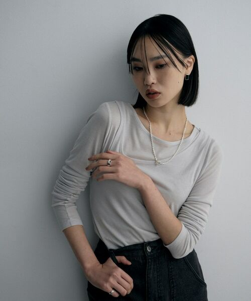 COCOSHNIK ONKITSCH / ココシュニックオンキッチュ リング | シルバー オニキス バケットカットフラットリング | 詳細6