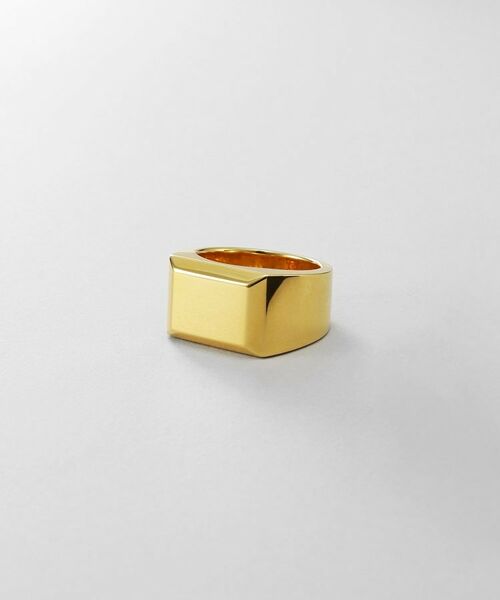 COCOSHNIK ONKITSCH / ココシュニックオンキッチュ リング | シルバー バケットカット シグネットリング GP | 詳細1